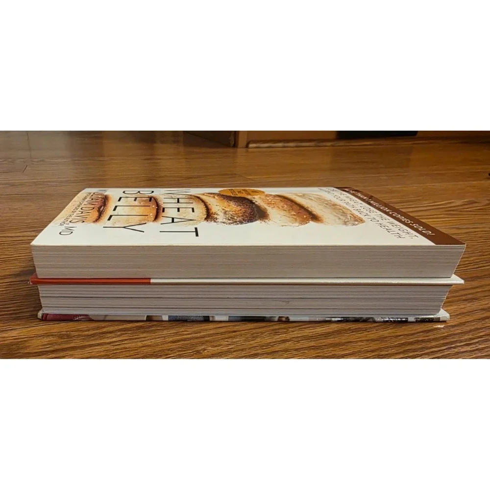 Wheat Belly Paperback Book And Wheat Belly Cookbook hardback by Wiliam Davis MD‎